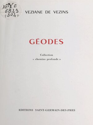 cover image of Géodes